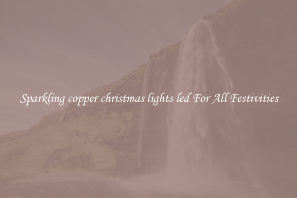Sparkling copper christmas lights led For All Festivities