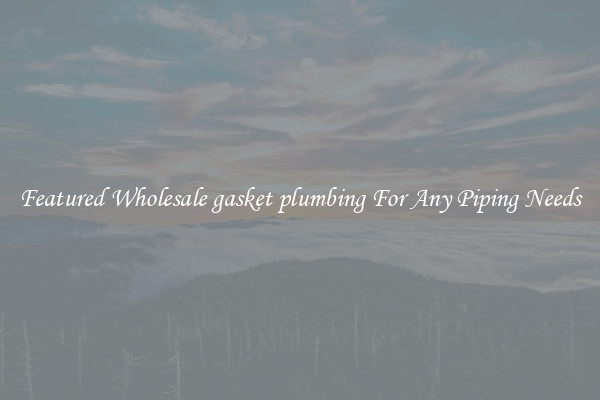 Featured Wholesale gasket plumbing For Any Piping Needs