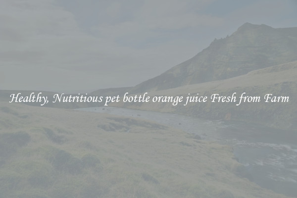 Healthy, Nutritious pet bottle orange juice Fresh from Farm