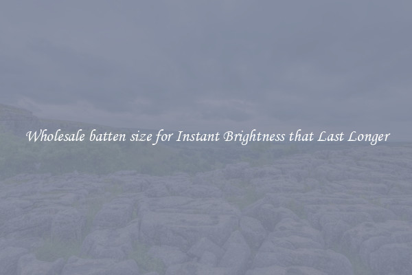 Wholesale batten size for Instant Brightness that Last Longer