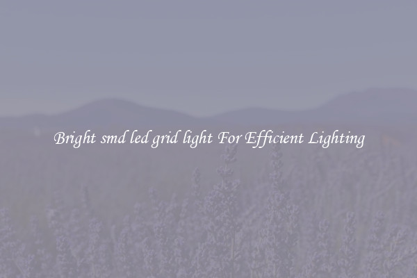 Bright smd led grid light For Efficient Lighting