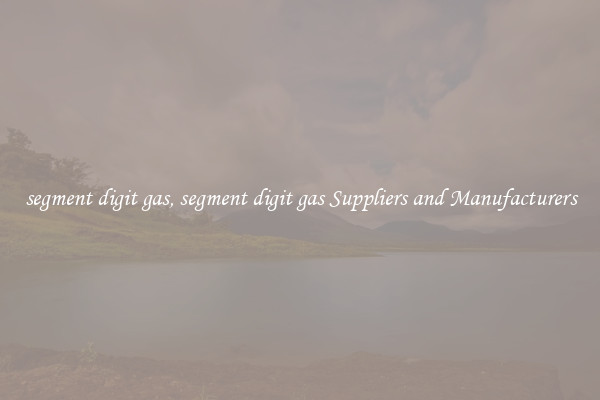 segment digit gas, segment digit gas Suppliers and Manufacturers