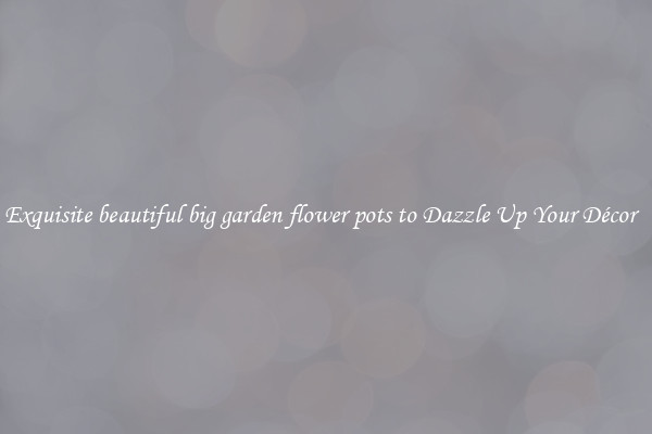 Exquisite beautiful big garden flower pots to Dazzle Up Your Décor  