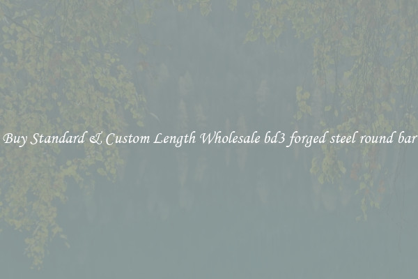 Buy Standard & Custom Length Wholesale bd3 forged steel round bar