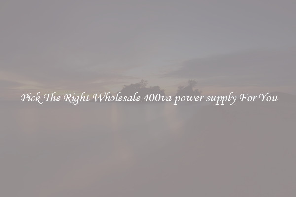 Pick The Right Wholesale 400va power supply For You