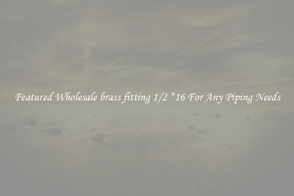 Featured Wholesale brass fitting 1/2 *16 For Any Piping Needs