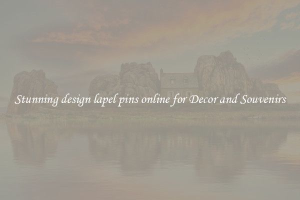 Stunning design lapel pins online for Decor and Souvenirs