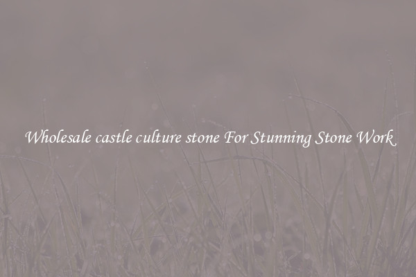 Wholesale castle culture stone For Stunning Stone Work