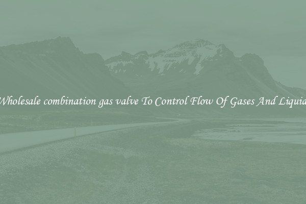 Wholesale combination gas valve To Control Flow Of Gases And Liquids