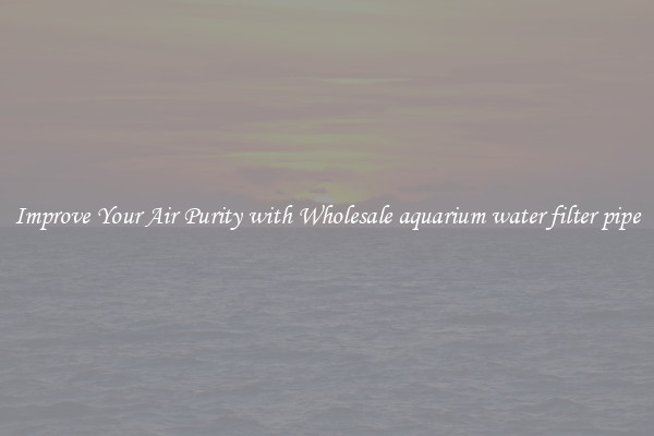 Improve Your Air Purity with Wholesale aquarium water filter pipe