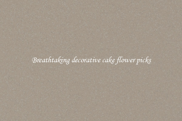 Breathtaking decorative cake flower picks
